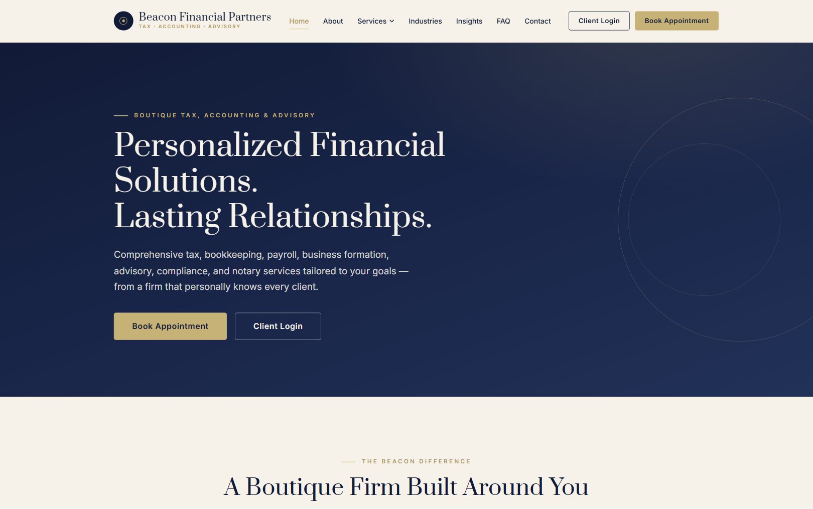 Beacon Financial Partners template preview
