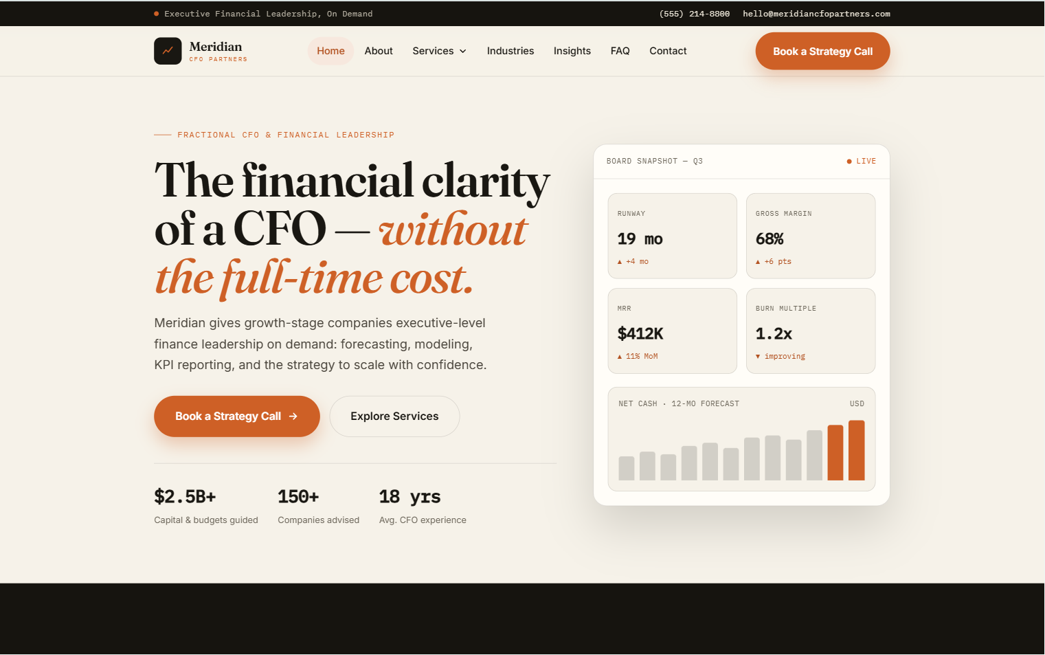 Fractional CFO template preview