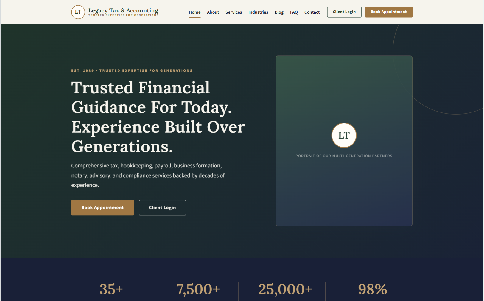 Legacy Tax & Accounting template preview