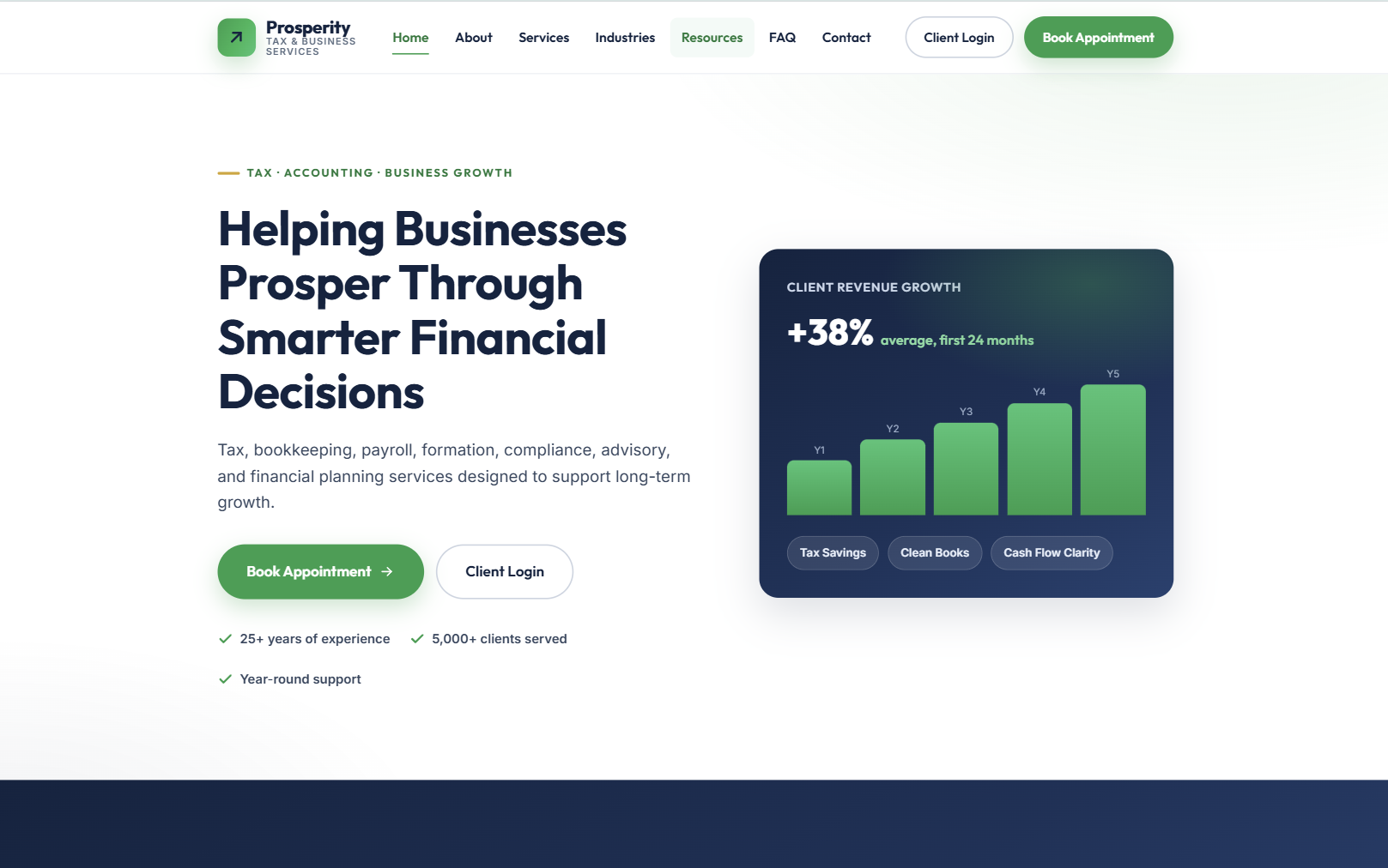 Prosperity Tax & Business Services template preview