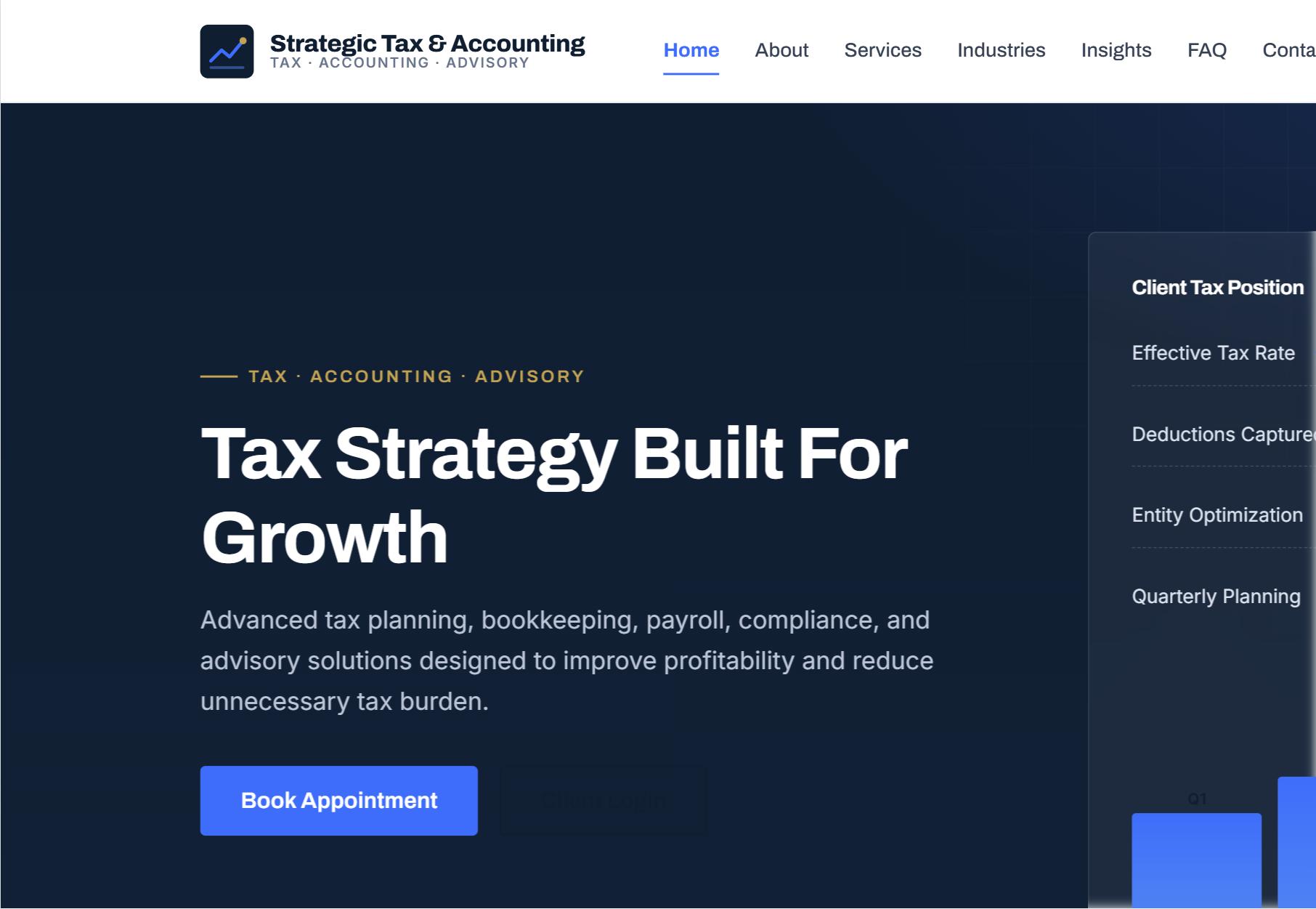 Strategic Tax & Accounting template preview