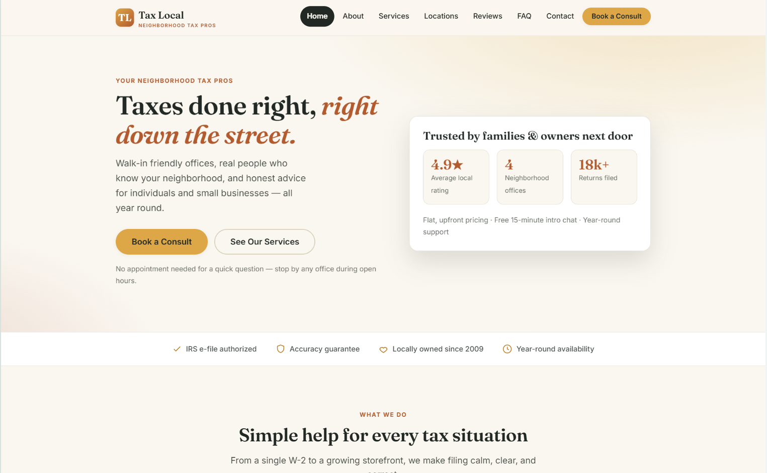 Tax Local template preview