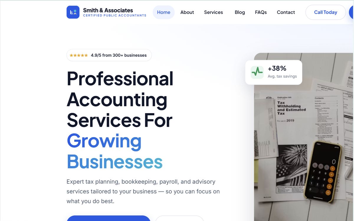 CPA Executive website template